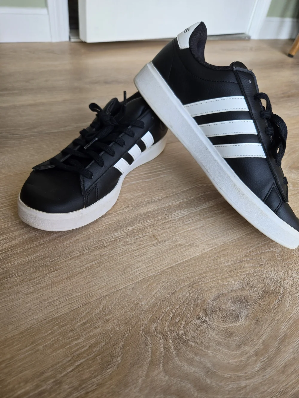 adidas Black and White Low-Top Sneakers